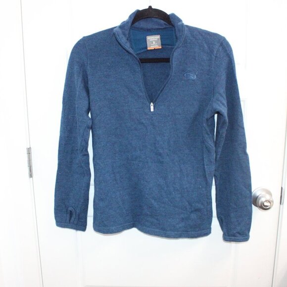 Icebreaker 320 Original Long Sleeve Half Zip Blue Size Small Merino Wool - Picture 1 of 3